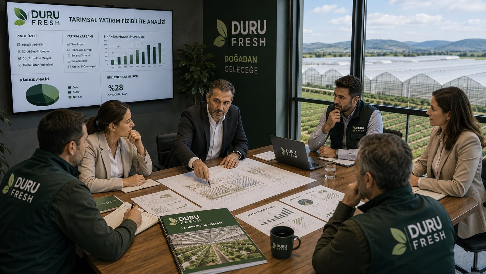 Duru Fresh operasyon komitesinin tarımsal yatırım fizibilitesini değerlendirdiği toplantı
