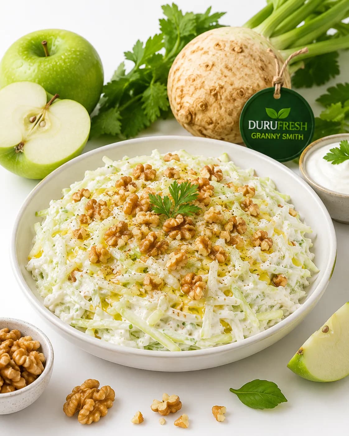 Yeşil Elmalı ve Cevizli Kereviz Salatası